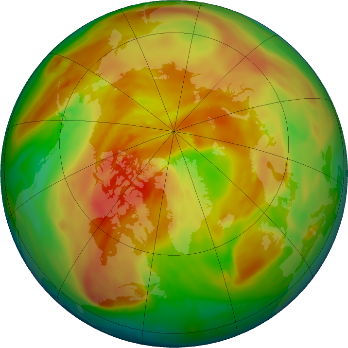 Arctic ozone map for 09 April 2016